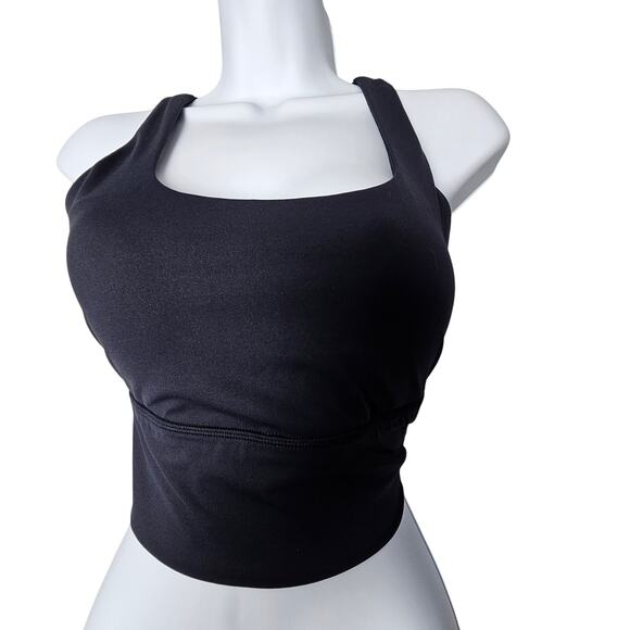 CRZ Yoga Butterluxe Strappy Longline Sports Bra Dark Navy Medium Support Size M - Picture 3 of 7
